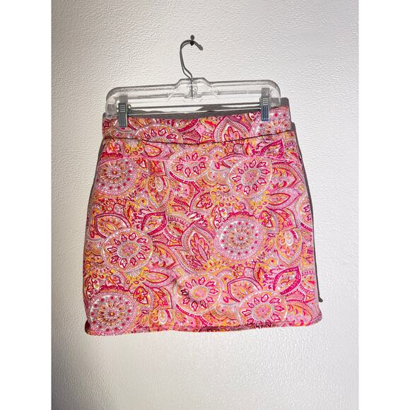 T0by Talbots Pink Paisley Print Active Skort with Pockets – M (15" Waist) - Picture 2 of 4